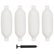 Броня за лодка 4 бр бяла 58,5x16,5 см PVC