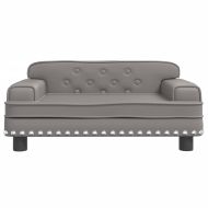 Детски диван сив 70x45x30 см изкуствена кожа