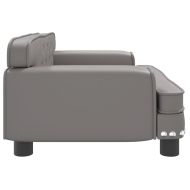 Детски диван сив 70x45x30 см изкуствена кожа