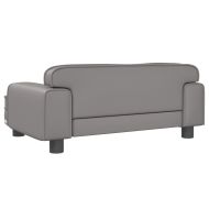 Детски диван сив 70x45x30 см изкуствена кожа