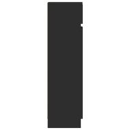 Шкаф за обувки, черен, 100,5x28x100 см, инженерно дърво