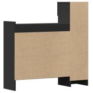 Шкаф за обувки, черен, 100,5x28x100 см, инженерно дърво