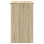 Тоалетка с огледало, дъб сонома, 100x45x76 см