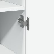 Висок шкаф, бял, 40x42,5x185 см, инженерно дърво