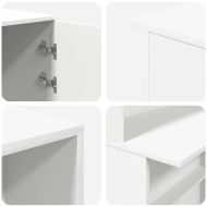 Приемно бюро, бяло, 200x50x103,5 см, инженерно дърво