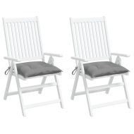 Възглавници за столове 2 бр сиви 40x40x7 см Оксфорд плат