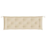 Възглавница за градинска пейка бежова 150x50x7 см оксфорд плат