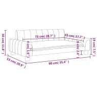 Детски диван кафяв 90x53x30 см изкуствена кожа