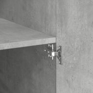 Висок шкаф, бетонно сив, 70x42,5x185 см, инженерно дърво