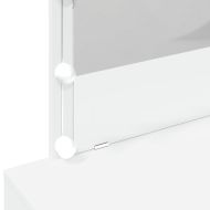 Тоалетка с LED, бяла, 100x40x120 см