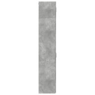 Тесен шкаф, бетонно сив, 30x42,5x225 см, инженерно дърво