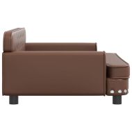 Детски диван кафяв 90x53x30 см изкуствена кожа