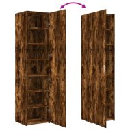 Висок шкаф, опушен дъб, 45x42,5x185 см, инженерно дърво