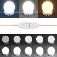 Тоалетка с LED, бяла, 100x40x130 см