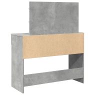 Тоалетка с LED, бетонно сива, 100x40x120 см