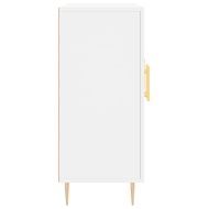 Сайдборд, бял, 90x34x80 см, инженерно дърво