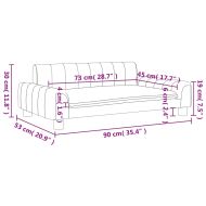 Детски диван кремав 90x53x30 см изкуствена кожа