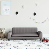 Детски диван сив 90x53x30 см изкуствена кожа