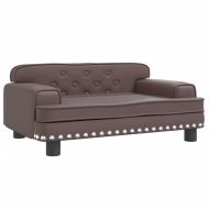 Детски диван кафяв 70x45x30 см изкуствена кожа