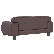 Детски диван кафяв 70x45x30 см изкуствена кожа