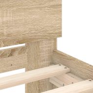 Рамка за легло с табла, дъб сонома, 90x200 см, инженерно дърво