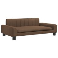 Детски диван, кафяв, 90x53x30 см, текстил
