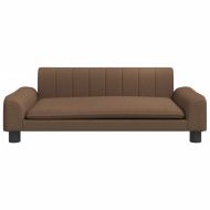 Детски диван, кафяв, 90x53x30 см, текстил