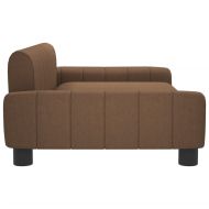 Детски диван, кафяв, 90x53x30 см, текстил