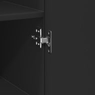 Висок шкаф, черен, 45x42,5x185 см, инженерно дърво