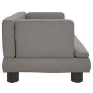 Детски диван сиво 60x40x30 см изкуствена кожа