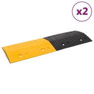Ограничители на скоростта 2 бр жълто и черно 97x32,5x4 см гума