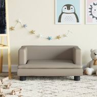 Детски диван капучино 60x40x30 см изкуствена кожа