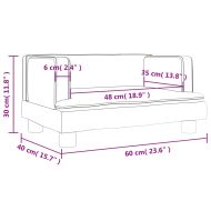 Детски диван капучино 60x40x30 см изкуствена кожа