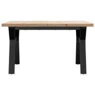 Кафе маса Y-образна рамка 80x80x45,5 см бор масив и чугун