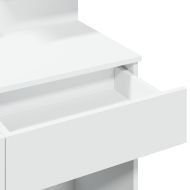 Тоалетка с LED, бяла, 100x40x130 см