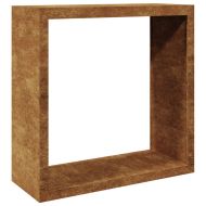 Стойка за дърва за огрев 100x40x100 см Патинираща стомана