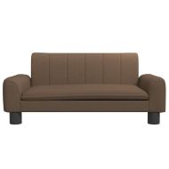 Детски диван, кафяв, 90x53x30 см, текстил