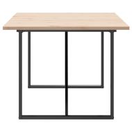 Трапезна маса О-образна рамка 200x100x75,5 см бор масив и чугун