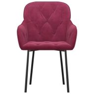 Трапезни столове, 2 бр, виненочервени, кадифе