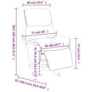 Масажен реклайнер стол с поставка за крака, светложълт, текстил
