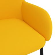 Трапезни столове, 2 бр, жълти, кадифе