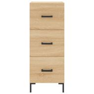 Сайдборд, дъб сонома, 34,5x34x90 см, инженерно дърво