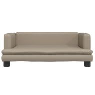 Детски диван капучино 80x45x30 см изкуствена кожа