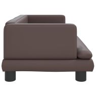 Детски диван кафяв 80x45x30 см изкуствена кожа