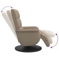 Наклоняем стол с поставка за крака, капучино, изкуствена кожа