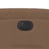 Електрически изправящ реклайнер стол, кафяв, текстил