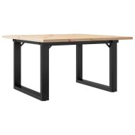 Кафе маса О-образна рамка 60x60x40 см бор масив и чугун