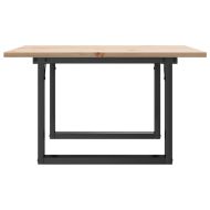 Кафе маса О-образна рамка 60x60x40 см бор масив и чугун