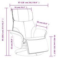 Наклоняем стол с поставка за крака,черен, изкуствена кожа