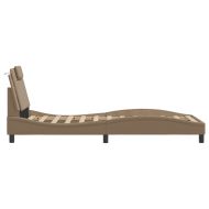 Рамка за легло Viana без матрак, капучино, 80x200 см, изкуствена кожа